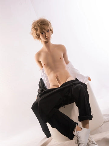 F112-165cm-37kg  Edward Golden Hair TPE Fantasy Prince Femboy Male Sex Doll-qita doll