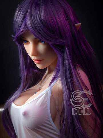 F858-151cm/4ft9(25kg) Olivia E Cup TPE Purple Hair Elf Girl Sex Doll | SE Doll