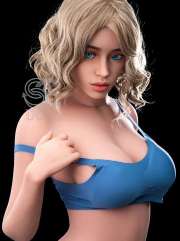 F901—161cm(5ft3)-35kg G Cup TPE Blonde European Sexy Large Breast Woman Love Doll | SE Doll