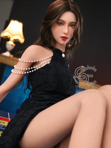 F2219-166cm(5ft5)-34.5kg Queena.B C Cup TPE Cheongsam small breast Chinese Robot Sex Dolls | SE Doll