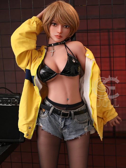 F2343- 153cm(5ft)-29.5kg F Cup Asian Avery.B TPE Short Blonde Girl Slim And Vigorous Love Doll｜SE Doll