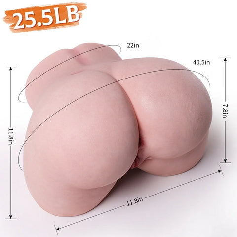 A660-(25.5lb)Super Elastic Butt Sexy And Real Realistic Big Ass Sex Doll Torso