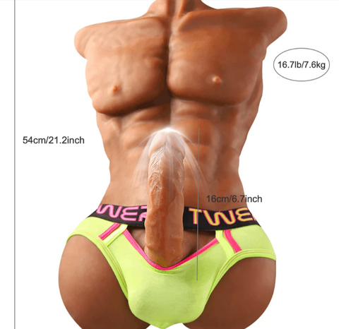 C102-Curvy Lightweight+Big Dick --Sex doll torso combination package for couples.（$30 cheaper than buying individually）