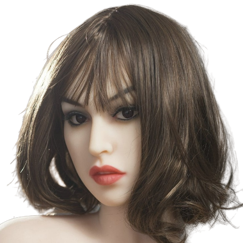 H026 Cute Sex Doll Head with Short Hair