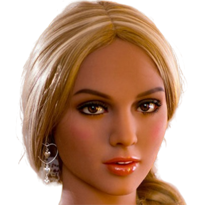 H050 Blonde Sex Doll Head with Narrow Chin WM #273