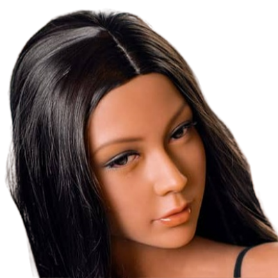 H014 Glamorous Tan Sex Doll Head with Flawless Skin #33