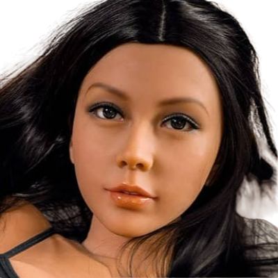 H014 Glamorous Tan Sex Doll Head with Flawless Skin #33