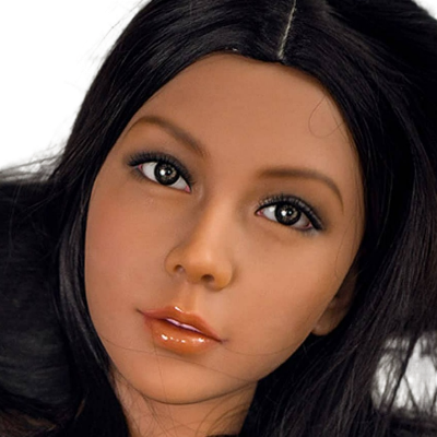 H014 Glamorous Tan Sex Doll Head with Flawless Skin #33