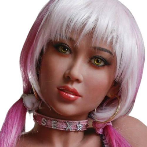 H036 Lifelike Sex Doll Head with Short Eyelashes YL#221