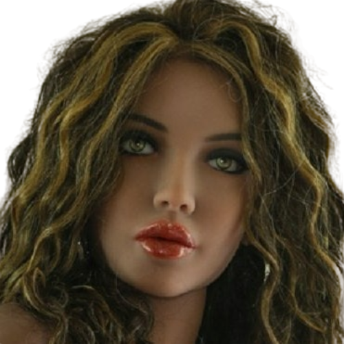 H037 Exotic Sex Doll Head with Wavy Hair